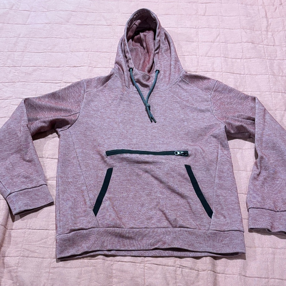 🌈Ocean Current Burgundy Color-Shift Hooded Sweatshirt with Front Pocket🌈